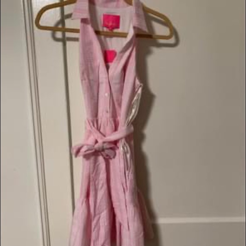 Lily Pulitzer seersucker halter dress